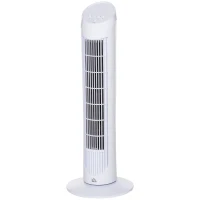 HOMCOM Tower Fan for Bedroom Cooling, 30 Inch Electric 70° Oscillating Fan with 3 Speed Settings, Standing Floor Fan for Home Office Indoor, White(m-13)