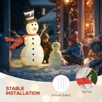 Outsunny 3ft 78 LED Light Outdoor Snowman Decoration, with Accessories(m-7)