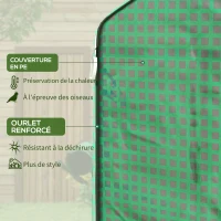Outsunny Bâche de remplacement pour serre de jardin 140 x 73 x 190 cm avec fenêtre, porte anti-UV pour le jardin - Vert(m-4)