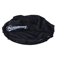 Outsunny Tienda de Ducha Portátil con Bolsa de Transporte para Baño Inodoro 120x120x190 cm Negro(m-6)