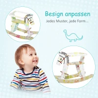 HOMCOM Kinder Schaukelpferd aus Holz Schaukeltier Schaukelspielzeug Pferd Kinderschaukel mit Haltegriffe für 1-3 Jahre Weiß  68 x 26,5 x 48 cm(m-4)