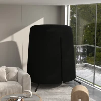 Outsunny Outdoor-Möbelabdeckung Möbelabdeckung Schutzplane für Möbel, wetterbeständig, 196 cm x 196 cm x 230 cm, Schwarz(m-7)