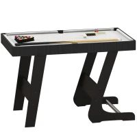 SPORTNOW 3.5ft Folding Pool Table, Snooker Table with Two Cues, 16 Balls, Chalk, Triangle, Brush - Grey(m-11)