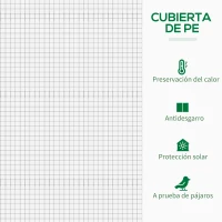 Outsunny Invernadero de Exterior con Ventanas y Marco de Acero Invernadero para Cultivar Tomates Flores 200x76x168 cm Blanco(m-4)