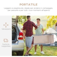 Outsunny Set 2 Sedie Sdraio da Esterni, Lettini da Giardino Pieghevoli e Reclinabili, in Alluminio, 96.5x58x91.5 cm, Beige(m-4)