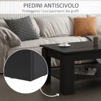 HOMCOM Tavolino da Caffè da Salotto Soggiorno Moderno Design Portata 60kg(m-6)