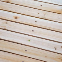 Outsunny Gartenbrücke Holzbrücke Holzsteg Teichbrücke Zierbrücke mit Geländer bis 180 kg Tannenholz Natur 152,5 x 67 x 48 cm(m-8)