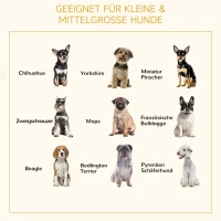 PawHut Rattan Hundesofa Hundekorb Hundebett mit Kissen Katzenbett Katzensofa Geflochtenes Haustiersofa für kleine und mittelgroße Hunde erhöhtes Design wetterbeständig Gelb 84 x 53 x 25 cm(m-7)
