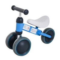 HOMCOM Correpasillos Compacto sin Pedales con Sillón Cómodo Estructura de Aluminio Soporta hasta 20kg 47x19x35cm Azul(m-10)