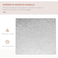 PawHut Borsa per Cani a 3 Ingressi con Cuscino e Sacche Portaoggetti, in Tessuto Oxford Blu e Metallo, 70x51x50 cm(m-4)