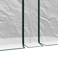 Outsunny Serra da Giardino da 2 m², 2 Porte Avvolgibili, Copertura in PE 140g/m² Anti-UV, 2x1x1.78m, Bianco(m-9)