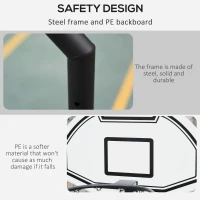 HOMCOM 94-123cm Adjustable Height Basketball Hoop and Stand(m-5)