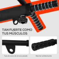 HOMCOM Barras de Dominadas para Pared Entrenamiento Muscular Pull Up para Casa Carga Máxima 150 kg Negro(m-6)