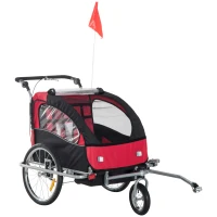 HOMCOM Rimorchio Bici Rimorchio Bambini Bicicletta Bimbi Gancio Acciaio Sicuro(m-1)