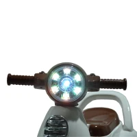 HOMCOM Rutscher Kinder Rutscherauto Geländewagen Rutscherfahrzeug Kinderfahrzeug  für Jungen und Mädchen mit Musik & Druckknopfhupe Weiß 66 x 33 x 47,7 cm(m-8)