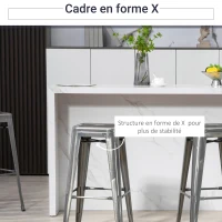 HOMCOM Lot de 4 tabourets de bar industriel empilables hauteur assise 76 cm métal argent(m-5)