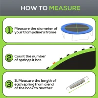SPORTNOW Replacement Trampoline Mat with Spring Pull Tool, 72 V-Hooks, for 12ft Trampoline using 14cm Springs, Green(m-7)