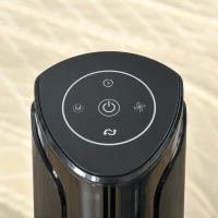 HOMCOM Ventilador Vertical 45W con Mando a Distancia 3 Velocidades 4 Modos Pantalla LED Temporizador 12h y Oscilante 70° Negro(m-8)