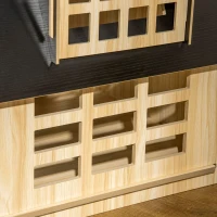 PawHut Niche pour chien intérieur maisonnette design avec porte verrouillable - 54 x 56 x 52 cm(m-8)