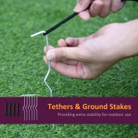 HOMCOM 1.8m Inflatable Halloween Lawn Decoration with LED Witches Around A Black Cauldron Outdoor Air Blown Holiday Décor(m-7)