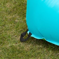 HOMCOM Hüpfburg mit Gebläse Springburg Spielburg Rutsche Spielhaus aufblasbar 420D Oxford-Gewebe Outdoor groß bunt 366 x 274 x 183 cm(m-8)