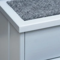 PawHut Escalera para Mascotas 3 Peldaños con Espacio de Almacenaje y Alfombra Antideslizantes Portátil 40,5x44,5x38 cm Gris(m-8)