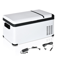 Outsunny Frigorifero Portatile A Compressore 30 L Frigo Elettrico Per Auto 12 24v 61 X 32 X 40 Cm Fino A 22 C Bianco~1til3lpvpp000