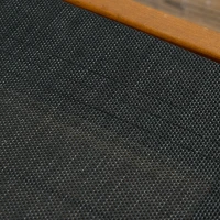 Outsunny Gartenliege, Sonnenliege, verstellbare Rückenlehne, atmungsaktiver Stoff, Schwarz + Braun, 85 x 200 x 84 cm(m-7)