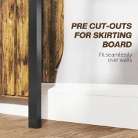 HOMCOM 93 x 119cm Rustic-Look Radiator Cover - Brown/Black(m-7)