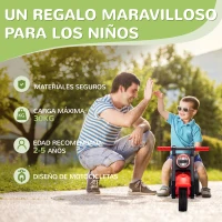AIYAPLAY Moto Correpasillos para Niños de +2 Años con Música Burbujas Carga 30 kg 80x35,5x42 cm Rojo(m-6)