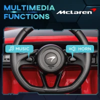 HOMCOM McLaren Licensed Kids Electric Ride-On Car, with Remote Control - Red(m-6)