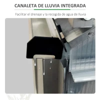 Outsunny Invernadero Policarbonato Aluminio de Jardín 190x375x199 cm 7,1m² Caseta de Exterior con Base Puerta Corredera y 2 Tragaluces para Cultivo Plantas Semillas Transparente(m-7)