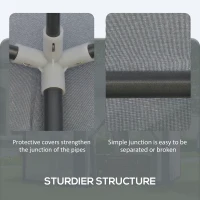 Outsunny 4M Hexagon Gazebo, Netting Party Tent, Patio Canopy Outdoor Event Shelter for Activities, Shade Resistant, Grey(m-5)