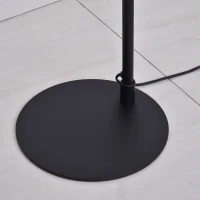 HOMCOM Lampada da Terra in Stile Vintage Industriale per Soggiorno o Camera da Letto Nera 39x25x147cm(m-8)