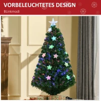 HOMCOM Künstlicher Weihnachtsbaum Realistischer künstlicher Weihnachtsbaum LED-beleuchteter künstlicher Weihnachtsbaum, 1,2 m(m-5)