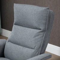 HOMCOM Sillón de Masaje Relax Eléctrico con Reposapiés con Mando a Distancia y 8 Zonas de Masaje 78x93x99 cm Gris(m-8)
