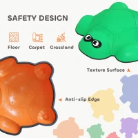 AIYAPLAY 6-Piece Balance Stepping Stones with Non-Slip Edge, Indoor Outdoor Obstacle Courses for Ages 3-8 Years, Multicoloured(m-6)