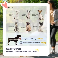 PawHut Passeggino per Cani Piccoli Pieghevole con Copertura Antipioggia, Ruote Girevoli e con Freni, Grigio(m-4)
