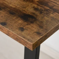 HOMCOM Scrivania Moderna Porta PC Scrittura Computer Portatile Stile Industriale Arredamento Marrone e Nera(m-9)