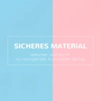 HOMCOM Kletter- und Rutschspielzeug für Kinder, fördert Motorik, Kunstleder, EPE-Schaum, 86x49x47 cm, Rosa+Blau(m-7)