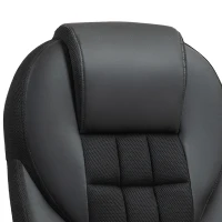 HOMCOM Faux Leather Office Chair - Black(m-8)