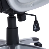 HOMCOM  Silla de Juego Escitorio Silla Giratorio de Ordenador para Jóvenes Ergonómica Regulable con Ruedas Azul(m-9)