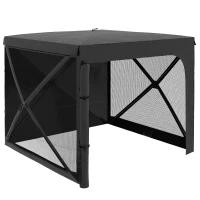 Outsunny Pop-Up-Zelt Campingzelt Faltzelt, inkl Transporttasche, wetterbeständig, 244 x 210 x 213 cm, Grau(m-10)