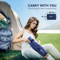 Outsunny 2 Person Camping Inflatable Mattress - Navy Blue(m-6)