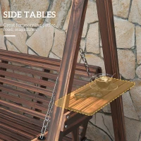 Outsunny Three-Seater Wooden Swing Bench(m-5)