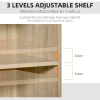 Vinsetto Mobile Porta Stampante, Mobile Ufficio, Mobiletto Basso, Mobile Multiuso con 4 Ruote, Rovere, 80x40x72cm(m-4)