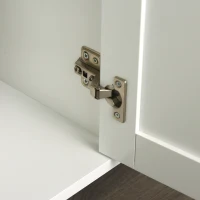 HOMCOM Carrello con Ruote Salvaspazio, Penisola Cucina in Legno Massiccio: 1 Cassetto, 1 Armadietto, 3 Ripiani e 4 Ruote, 107.5x48x89 cm(m-9)