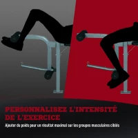 HOMCOM Lot de banc de musculation et haltères courtes total 25 Kg - dossier réglable haltères à poids réglable barres incluses(m-5)