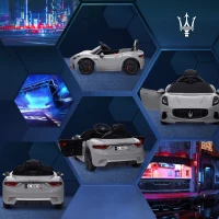 AIYAPLAY 12V Kinderelektrische Auto met LED-verlichting, Muziek, Claxon, voor Kinderen van 3-5 Jaar, Grijs(m-8)