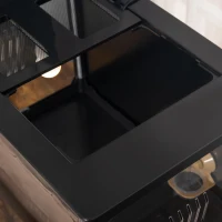 PawHut Terrario per Tartarughe di Terra e Rettili con Termometro 18-34℃, 60x40x40.5 cm, Nero(m-8)